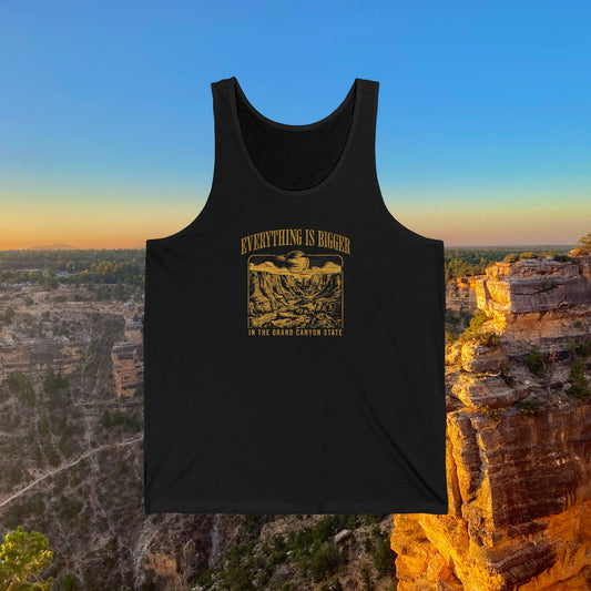 Everything is Bigger in the grand canyon state tank top, Color black