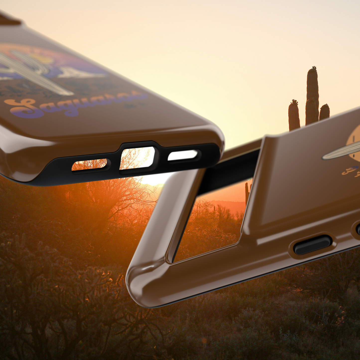 "Sunsets and Saguaros" Phone Case