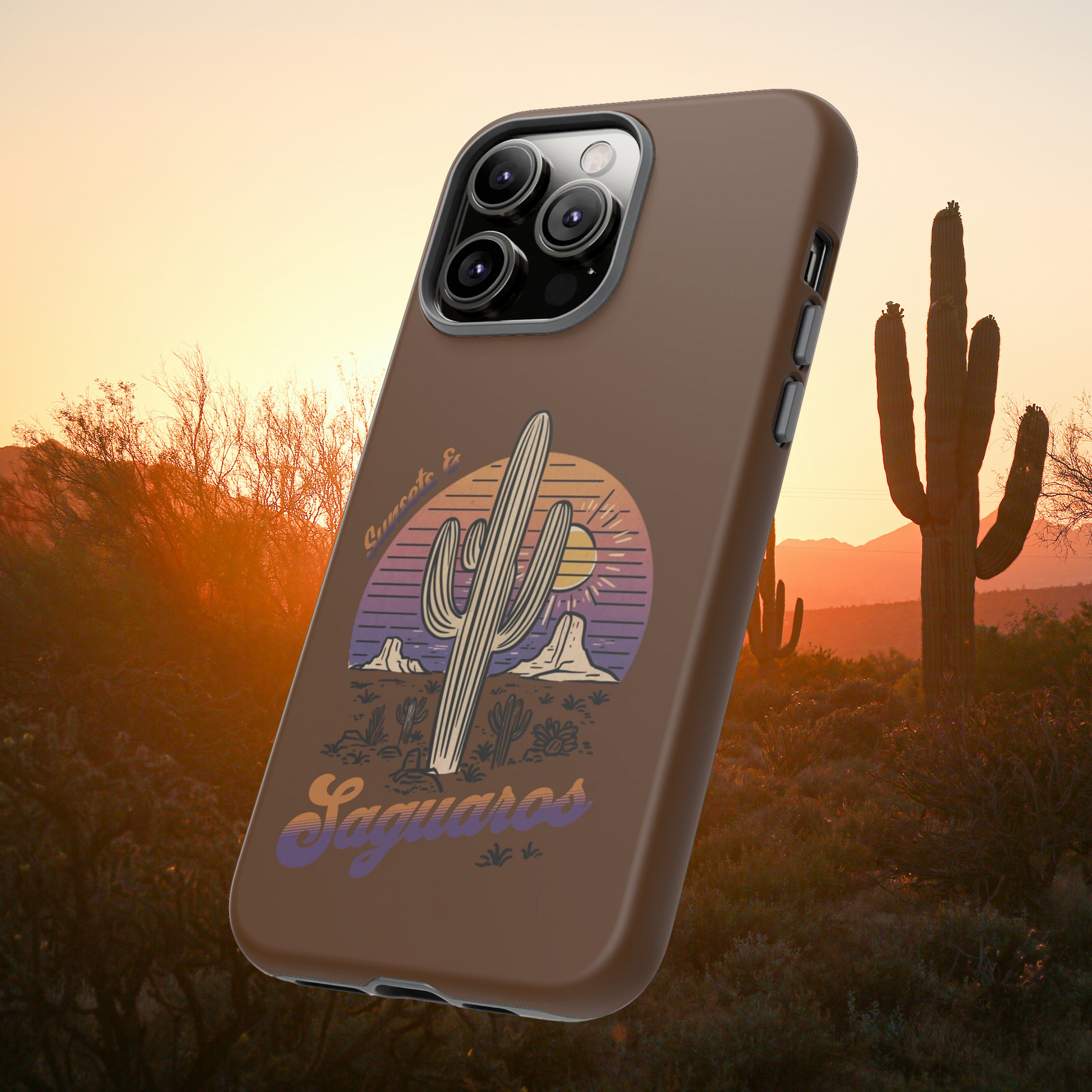 Sunsets and Saguaros Phone Case